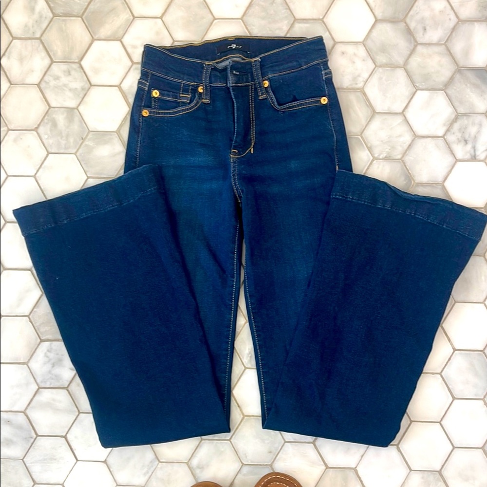 Women's 7 for All Mankind Tailorless Dojo Blue Jeans, Size 23